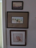 (3) Framed Signed & Unsigned Watercolor