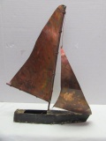 (1) Handmade Copper Sailboat, 13