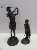 Bronze Figurine - Lady Golfer 12 3/8