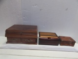 (4) Decorative Wooden Boxes: (1) 10 1/4