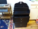 Black Painted File Cabinet