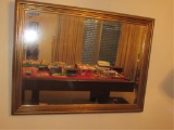 Beveled Mirror in Gold Frame, 44 3/4