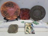 Box of Collectible Wall Plaques, etc. : Copper 11