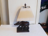 Hand Carved Wooden Figural Table Lamp 17