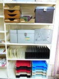 Assorted Filing Boxes, Shelves, Organizers, etc.
