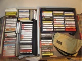 (96+) Cassette Tapes (2) Carrying Cases