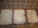 (3) Boxes of Assorted Crocheted Doilies, etc.