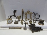 Box of Assorted Brass Items, etc.