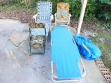 Camping Items Including: Folding Chairs, Cot,