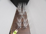 (7) Cut Crystal Water Goblets & (4) Matching