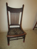 Antique Oak Spindle Back Child's Chair
