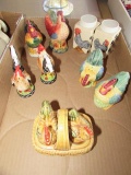 (5) Sets of  Ceramic Rooster/Hen Salt & Pepper