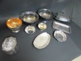Box of Assorted Silverplate Items: 7 1/2