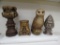 Large Owl Figurine & Assorted Decorative Items