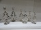 (2) Sets of 3 Silverplate Christmas Tree