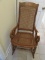 Wooden and Cane Antique Rocking Chair