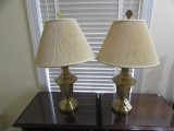 (2) Brass Lamps 26