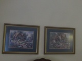 (2) Framed & Double Matted Prints Signed Barbara