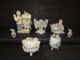 Assorted Japanese Collectible Ceramic Figurines,