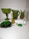 Assorted Collectible Colored Glassware: Murano