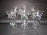 (6) Cut Crystal Iced Tea Goblets