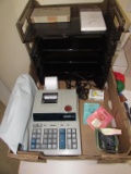 Victor Electric Adding Machine with Cover,