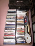 Assorted CDs and Cassette Tapes, 8-Track Carrying