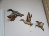 (3) Decorative Wall Hanging Ducks