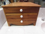 Handmade 3-Drawer Wooden Jewelry Box 16