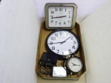 (2) Wall Clocks & Assorted Wind Up & Electric