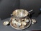 Silverplated Punch Bowl with Round Undertray