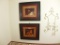 (2) Framed & Double Matted Prints--Chickens--16