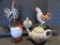 Assorted Ceramic Chickens & Teapots, etc.