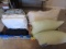 (2) Boxes of Decorative Pillows, Chair Cushions,