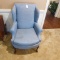 Queen Anne-Style Wing Chair by L.T.