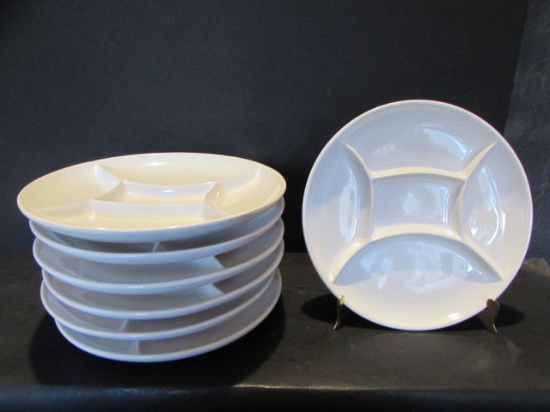 (7) 5-Part Serving Dishes--9" Diameter