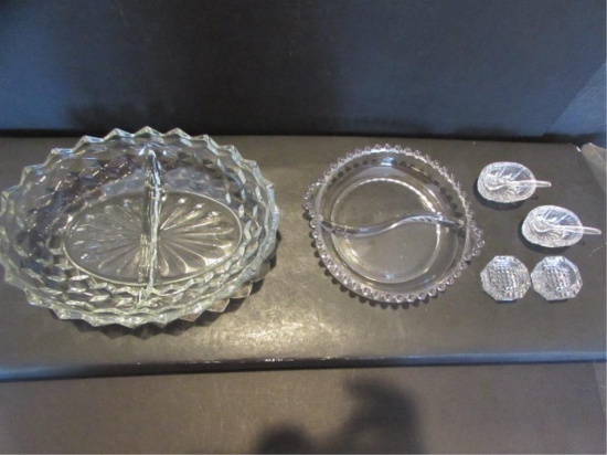 Fostoria "American" 2-Part Divided Oval 10"