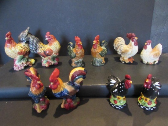 (5) Salt & Pepper Sets--Chickens including (1)