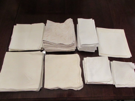Assorted Linen Napkins: Set of (11) Monagrammed