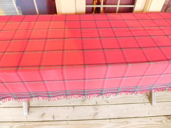 Assorted Linens:  55" x 76" Rectangular Christmas