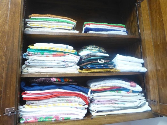 (3) Shelves of Kitchen Towels