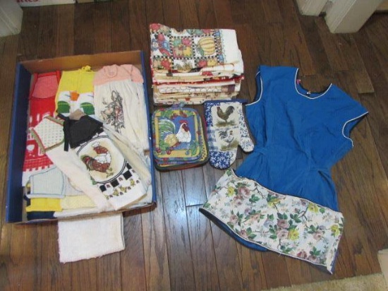 Apron, Dish Towels, Oven Mitt, Pot Holders
