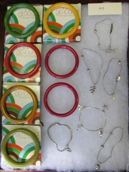 (5) Avon Color Go Round Bangle Bracelets (1977)