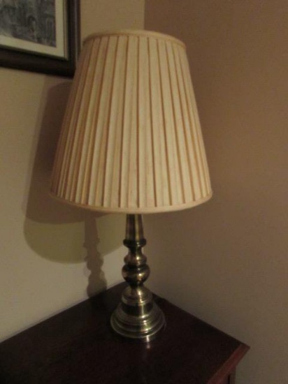 Brass Table Lamp--30" to top of shade