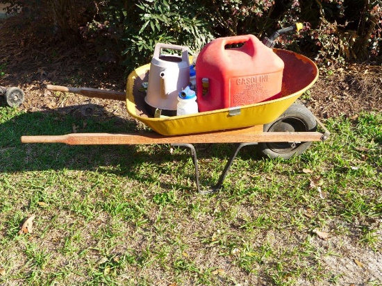 Wheel Barrow & Assorted Garden & Yard Items