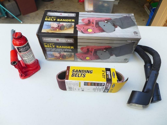 Electric Belt Sander (3" x 21"), Sanding Belt,