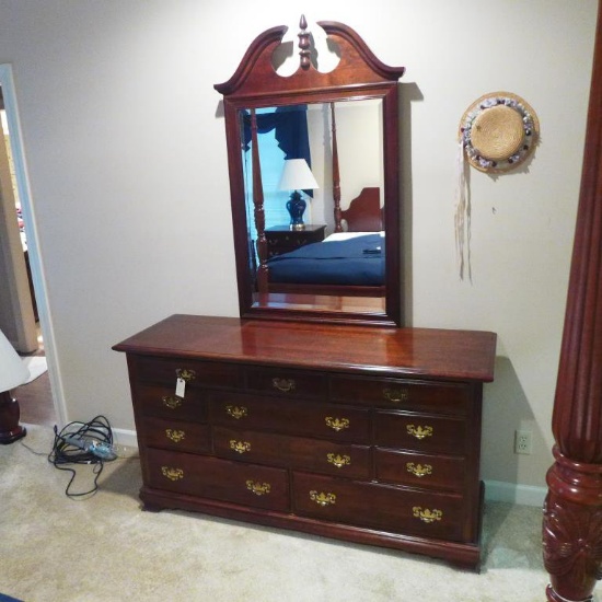 Queen Anne Dresser with Mirror--62 x 19 /4",