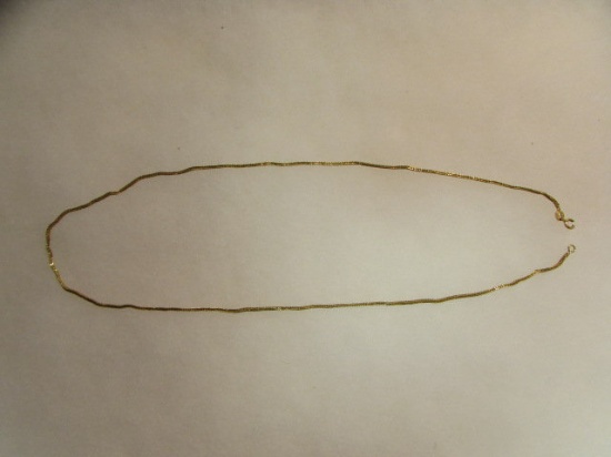 21Kt Yellow Gold 23" Chain--9.7 Grams--Clasp Needs Repair
