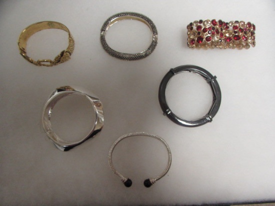 (6) Assorted Costume Jewelry Bracelets