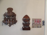 (38) Collector Spoons & (2) Wooden Display Wall